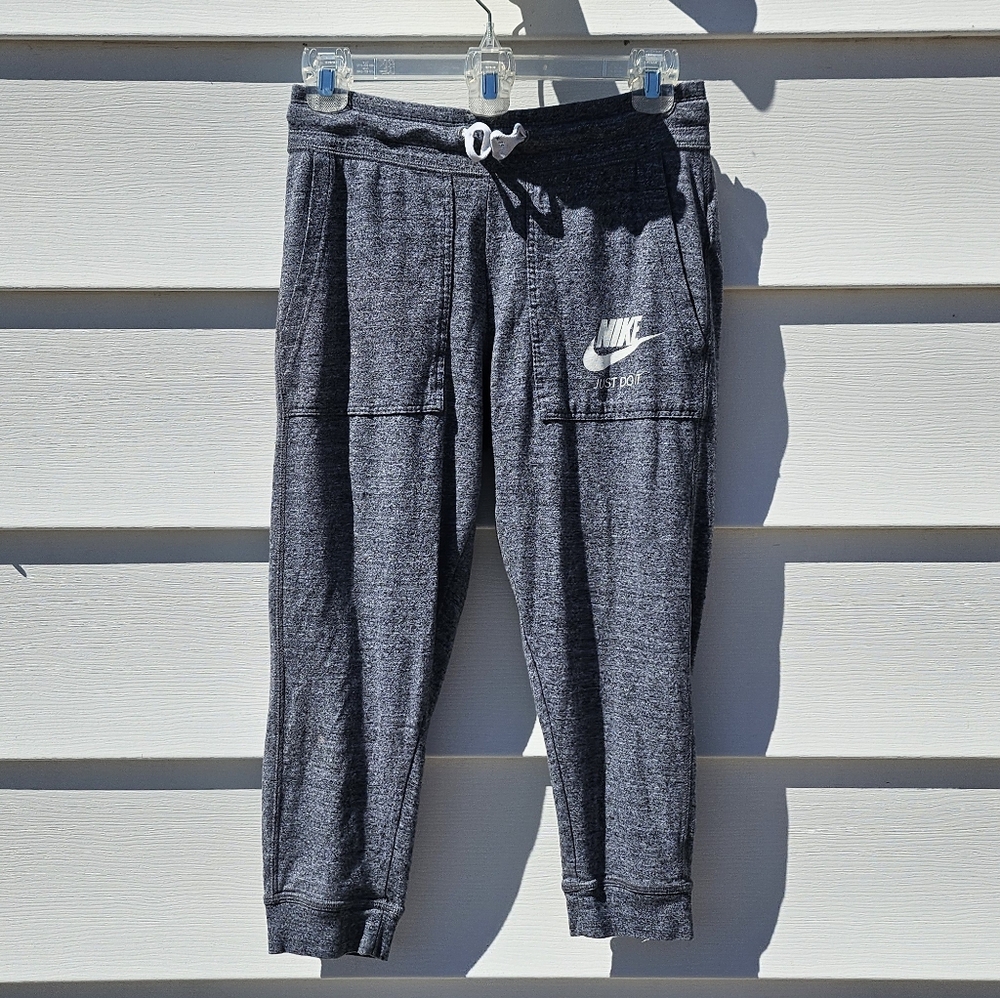 Nike Womens Charcoal Gray Jogger Sweatpants
